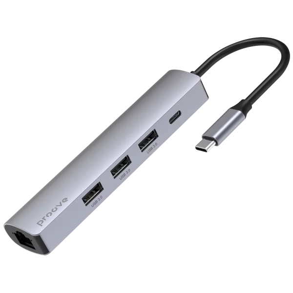Type-C-HUB Proove Iron Link 5 in 1 (3*USB3.0 + Tyce C + RJ45)
